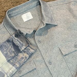 Stylus X Ladarius Campbell Mountain Design Button Up Jacket XL Heather Grey